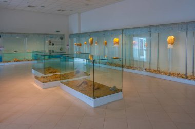 Lepenski Vir, Sırbistan, 26 Temmuz 2023: Lepenski Vir Müzesi Sırbistan 'da