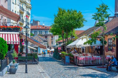 Belgrad, Sırbistan, 30 Temmuz 2023: Belgrad, Sırbistan 'da Skadarska Caddesi.