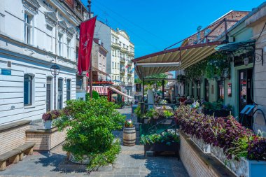Belgrad, Sırbistan, 30 Temmuz 2023: Belgrad, Sırbistan 'da Skadarska Caddesi.
