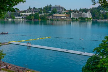 Bled, Slovenya, 19 Haziran 2023: Slovenya 'da Kale Hamamı