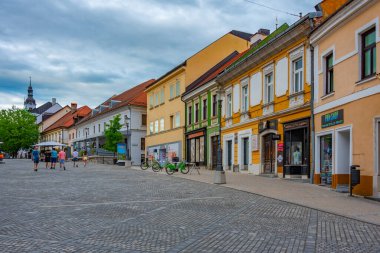 Novo Mesto, Slovenia, 24 June 2023: Glavni trg square in Slovenian town Novo Mesto clipart