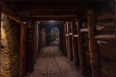 İdrija, Slovenya, 28 Haziran 2023: Anthony 'nin Slovenya' daki Shaft Madencilik Müzesi