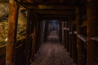 İdrija, Slovenya, 28 Haziran 2023: Anthony 'nin Slovenya' daki Shaft Madencilik Müzesi