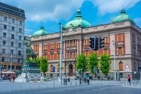 stock image Belgrade, Serbia, July 22, 2023: National Museum of Serbia at the Republic square in Belgrade