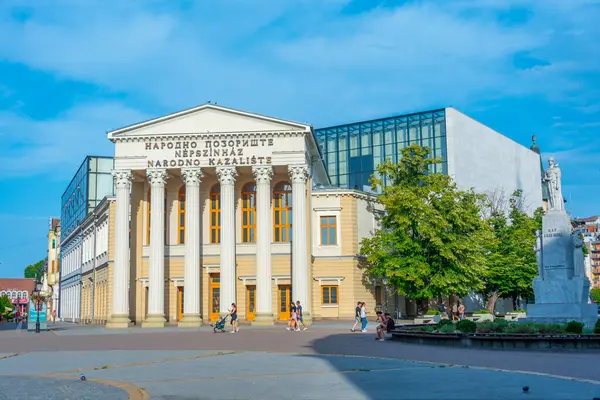 Subotica, Sırbistan, 24 Temmuz 2023: Sırp kenti Subotica 'da ulusal tiyatro