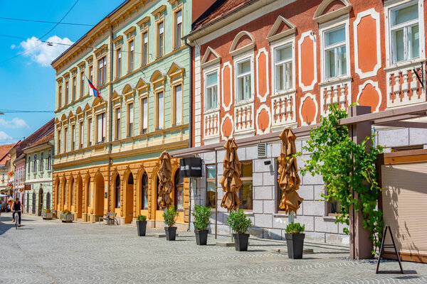 Ptuj, Slovenia, 26 June 2023: Summer day on a square in the historical center of Ptuj, Slovenia