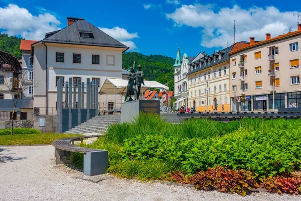 2023年6月28日 スロベニアのイドリヤ スロベニアの歴史的中心部の通り — ストック写真