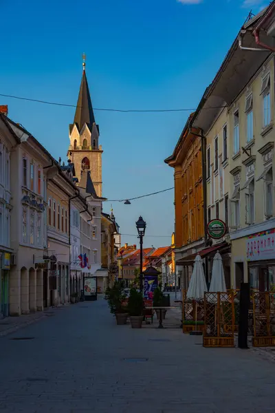 Kranj Slovenya Haziran 2023 Slovenya Nın Kranj Kentindeki Tarihi Cadde — Stok fotoğraf