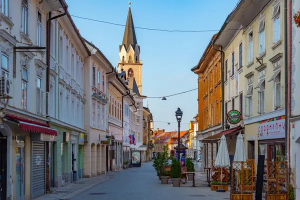 Kranj Słowenia Czerwca 2023 Ulica Historycznym Centrum Kranj Słowenia — Zdjęcie stockowe