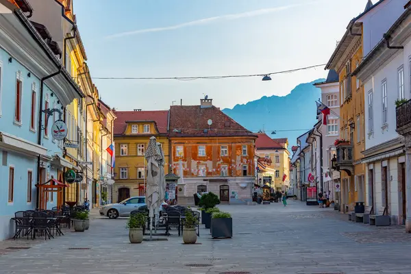 Kranj Slowenien Juni 2023 Sommertag Auf Dem Glavni Trg Platz — Stockfoto