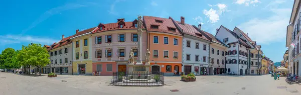 Skofja Loka Slovenia June 2023 Mestni Trg Square Historical Center — Stock Photo, Image