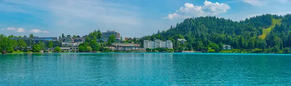 2023年6月20日 スロベニアのBled Bled スロベニアの湖に位置するホテル — ストック写真