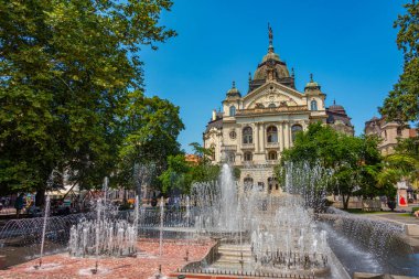 Kosice, Slovakya, 13 Temmuz 2024: Kosice, Slovakya 'da Çeşme