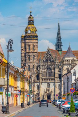 Kosice, Slovakya, 13 Temmuz 2024: Kosice, Slovakya 'daki Saint Elisabeth Katedrali.