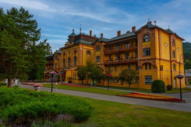 Bardejovske Kupele, Slovakya, 14 Temmuz 2024: Slovakya 'nın Bardejovske Kupele kentindeki modern otel.