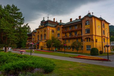 Bardejovske Kupele, Slovakya, 14 Temmuz 2024: Slovakya 'nın Bardejovske Kupele kentindeki modern otel.