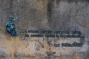 Dukla Geçidi, Slovakya, 15 Temmuz 2024: Slovakya 'da Çekoslovak Ordusu Anıtı.