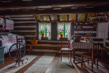 Stara Lubovna, Slovakya, 16 Temmuz 2024: Slovakya Stara Lubovna Açık Hava Müzesi