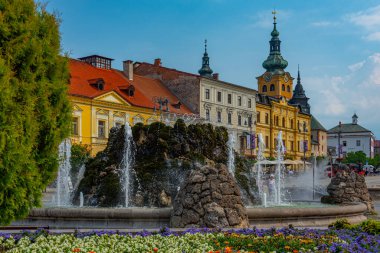 Banska Bystrica, Slovakya, 17 Temmuz 2024: Slovakya Ulusal Ayaklanma Meydanı, Slovakya