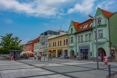 Zvolen, Slovakya, 17 Temmuz 2024: Slovakya Ulusal Ayaklanma Meydanı Panoraması