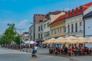Zvolen, Slovakya, 17 Temmuz 2024: Slovakya Ulusal Ayaklanma Meydanı Panoraması