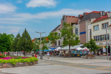 Zvolen, Slovakya, 17 Temmuz 2024: Slovakya Ulusal Ayaklanma Meydanı Panoraması