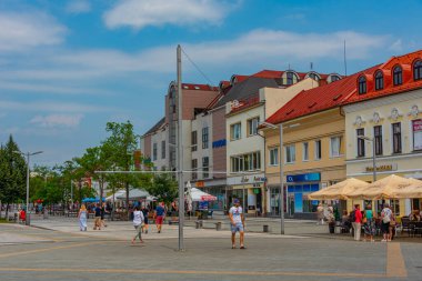 Zvolen, Slovakya, 17 Temmuz 2024: Slovakya Ulusal Ayaklanma Meydanı Panoraması