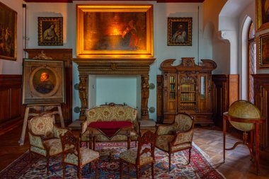 Bojnice, Slovakya, 18 Temmuz 2024: Slovakya 'daki Bojnice Şatosu.