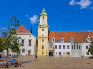 Bratislava, Slovakya, 25 Temmuz 2024: Bratislava, Slovakya 'da yaz günü.