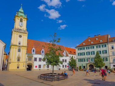 Bratislava, Slovakya, 25 Temmuz 2024: Bratislava, Slovakya 'da yaz günü.