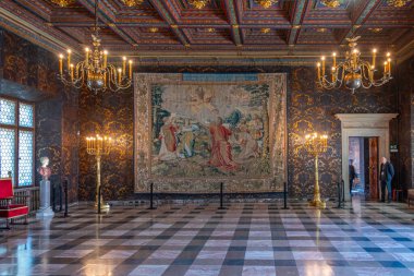 Krakow, Polonya, 29 Mart 2024: Wawel Şatosu Krakow, Poland.IMAGE