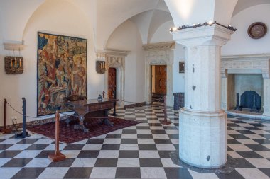 Krakow, Polonya, 29 Mart 2024: Wawel Şatosu Krakow, Poland.IMAGE