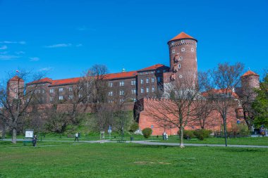 Krakow, Polonya, 29 Mart 2024: Wawel Kalesi Polonya Krakow / Cracow.IMAGE