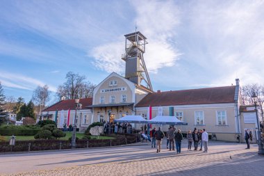Wieliczka, Polonya, 29 Mart 2024: Wieliczka tuz madenlerindeki Danilowicza Şaftı.