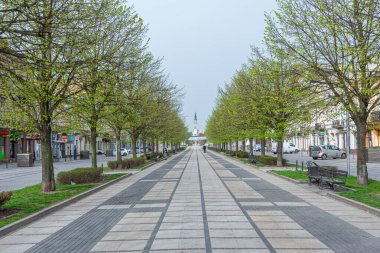 Czestochowa, Polonya, 31 Mart 2024: Kutsal Bakire Meryem Bulvarı, Czestochowa, Poland.IMAGE