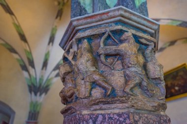 Malbork, Polonya, 11 Ağustos 2024: Poland.IMAGE 'deki Malbork şatosunun içi