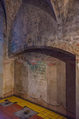 Malbork, Polonya, 11 Ağustos 2024: Poland.IMAGE 'deki Malbork şatosunun içi