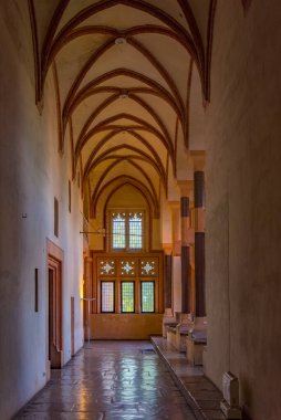 Malbork, Polonya, 11 Ağustos 2024: Poland.IMAGE 'deki Malbork şatosunun içi