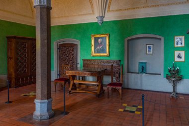 Malbork, Polonya, 11 Ağustos 2024: Poland.IMAGE 'deki Malbork şatosunun içi