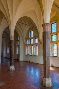 Malbork, Polonya, 11 Ağustos 2024: Poland.IMAGE 'deki Malbork şatosunun içi