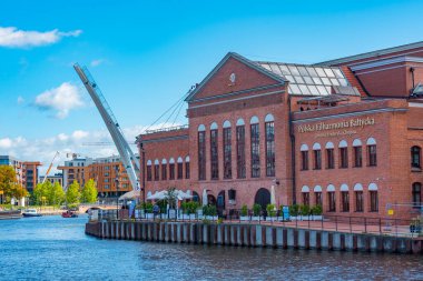 Gdansk, Polonya, 12 Ağustos 2024: Polonya Baltık Filarmonisi Gdansk, Poland.IMAGE