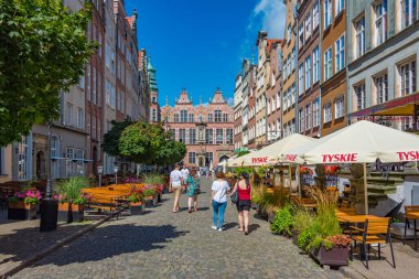Gdansk, Polonya, 12 Ağustos 2024: Gdansk, Poland.IMAGE 'de yaz günü