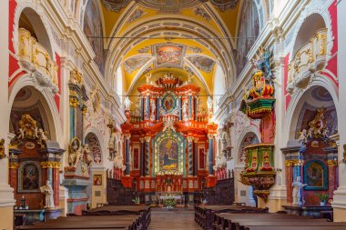 Poznan, Polonya, 16 Ağustos 2024: Poznan, Poland.IMAGE 'deki Aziz Anthony Kilisesi