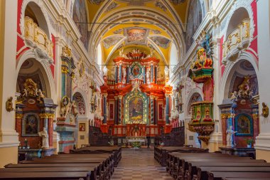 Poznan, Polonya, 16 Ağustos 2024: Poznan, Poland.IMAGE 'deki Aziz Anthony Kilisesi