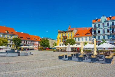 Gniezno, Polonya, 16 Ağustos 2024: Gniezno, Poland.IMAGE 'de yaz günü