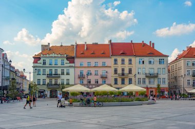 Kalisz, Polonya, 16 Ağustos 2024: Kalisz, Poland.IMAGE 'de Stary Rynek Meydanı