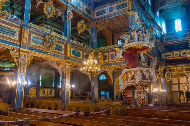 Swidnica, Polonya, 17 Ağustos 2024: Swidnica 'da Barış Kilisesi İçişleri, Poland.IMAGE