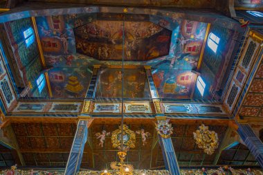 Swidnica, Polonya, 17 Ağustos 2024: Swidnica 'da Barış Kilisesi İçişleri, Poland.IMAGE