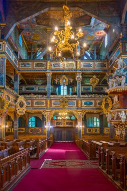 Swidnica, Polonya, 17 Ağustos 2024: Swidnica 'da Barış Kilisesi İçişleri, Poland.IMAGE