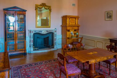 Ksiaz, Polonya, 17 Ağustos 2024: Poland.IMAGE 'deki Ksiaz şatosunun içi